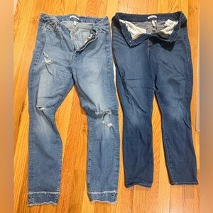 Good American Light & Dark Blue Skinny Jeans Duo